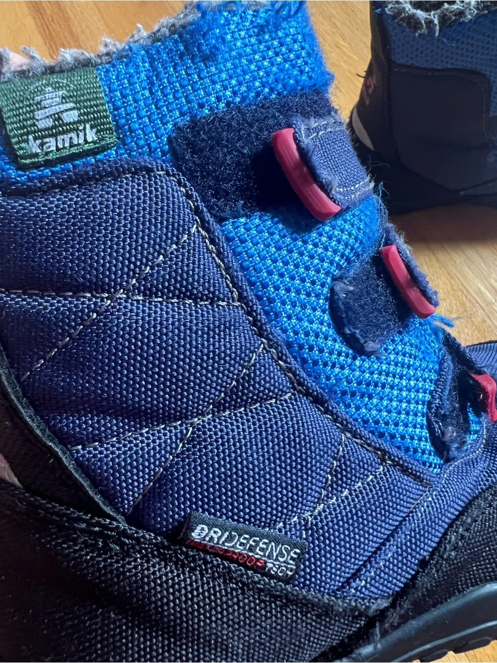 Kamik Winter Boots Blue & Black *size 12Y or 12.5Y best guess*